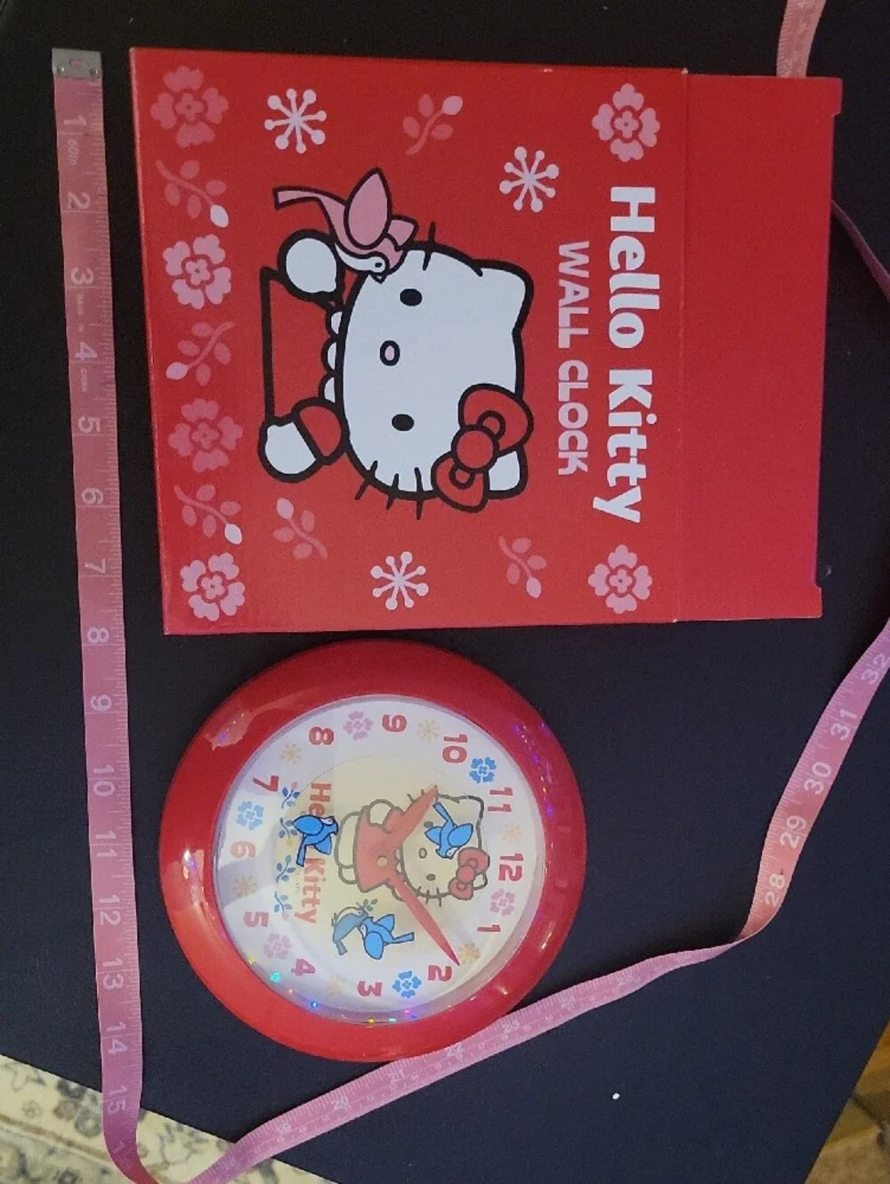 Hello Kitty Pink and White Wall Clock Box - Hello Kitty